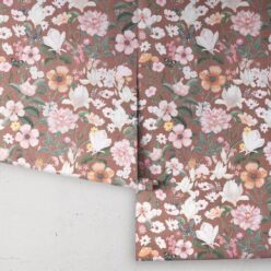 Barney Joy Wallpaper • Papaya Linen • Rolls