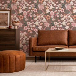 Barney Joy Wallpaper • Papaya Linen • Insitu