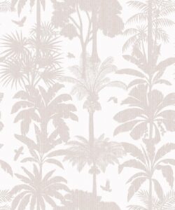 Cockatoo Palms Wallpaper • Dew Waters • Swatch