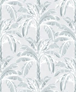 Havana Banana Wallpaper • Mist Silver Bee • Swatch