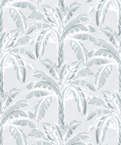 Havana Banana Wallpaper • Mist Silver Bee • Swatch