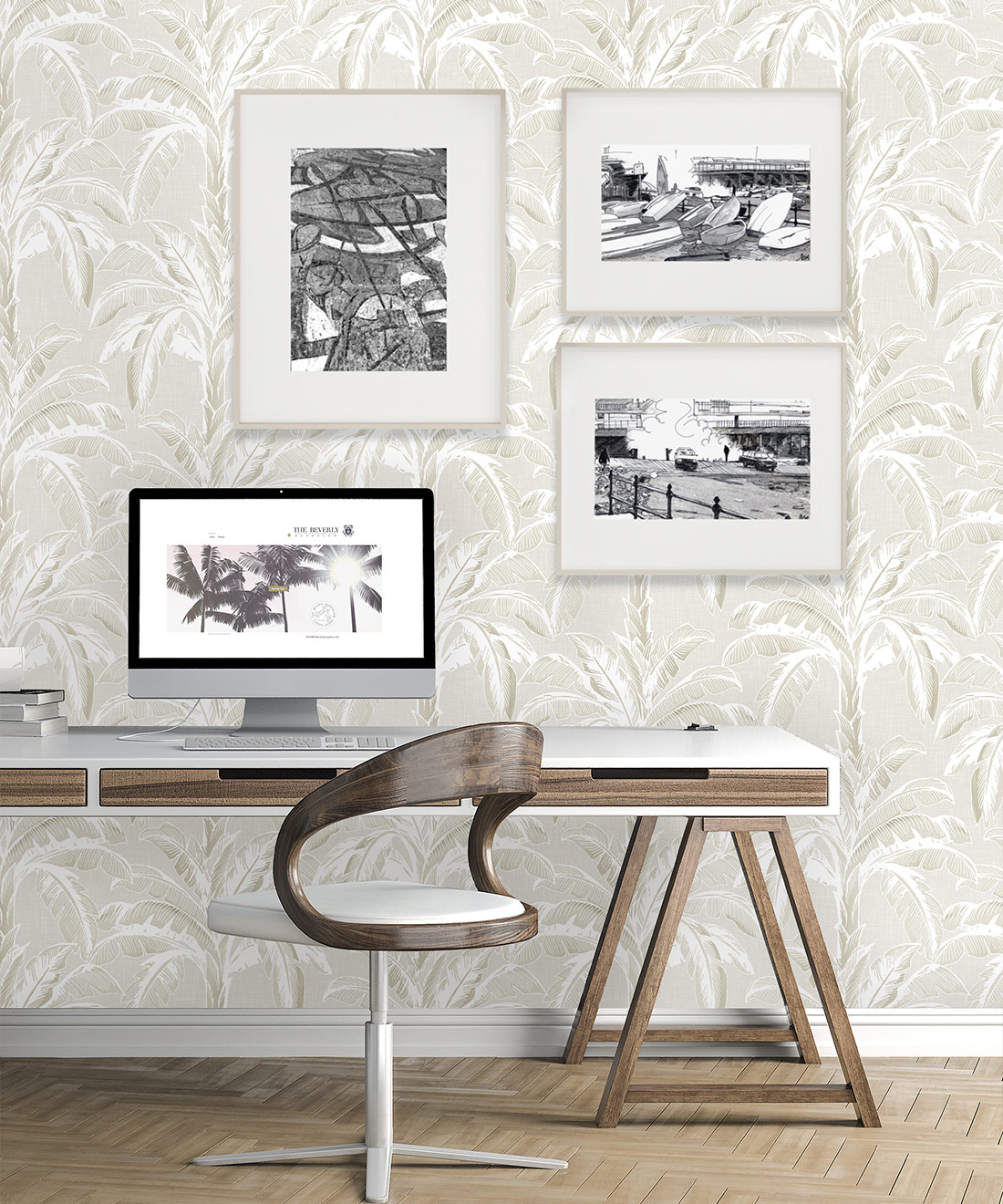 Havana Banana Wallpaper • Plaster Natural • Insitu