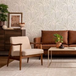 Havana Banana Wallpaper • Silver Leaf • Insitu