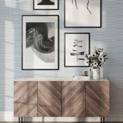 Ladder Wallpaper • Denim • Insitu