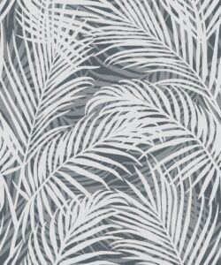 Laguna Palms Wallpaper • Denim • Swatch