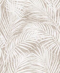 Laguna Palms Wallpaper • Vintage Wheat • Swatch