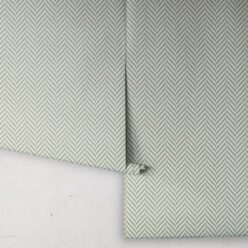 Mrs Jones Chevron Wallpaper • Fern • Rolls