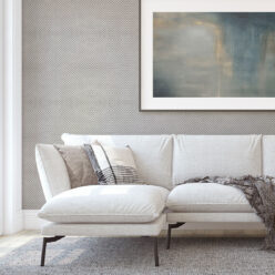 Mrs Jones Chevron Wallpaper • Grounded • Insitu