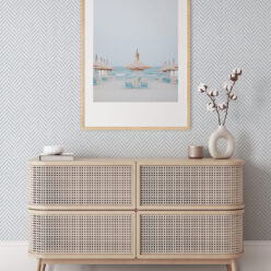 Mrs Jones Chevron Wallpaper • Stella • Insitu