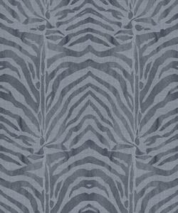 Zebra Wallpaper • Denim • Swatch