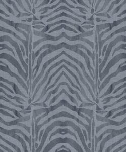 Zebra Wallpaper • Denim • Swatch