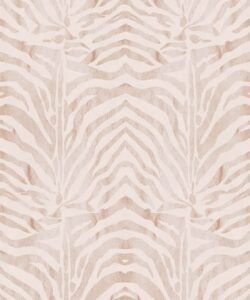 Zebra Wallpaper • Light Papaya Blush • Swatch