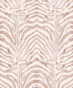Zebra Wallpaper • Papaya Blush • Swatch