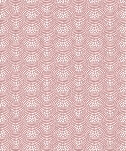 Dot Scallop Wallpaper • Cherry Blossom • Swatch