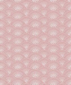 Dot Scallop Wallpaper • Cherry Blossom • Swatch