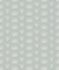 Dot Scallop Wallpaper • Olive Green • Swatch
