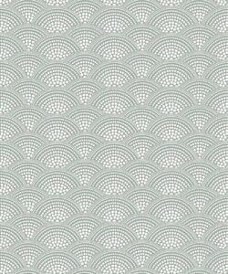 Dot Scallop Wallpaper • Olive Green • Swatch