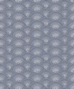 Dot Scallop Wallpaper • Riverbank • Swatch