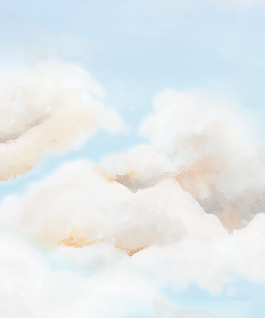 Serenity Mural Wallpaper • Cloudy Sky Mural • Milton & King USA