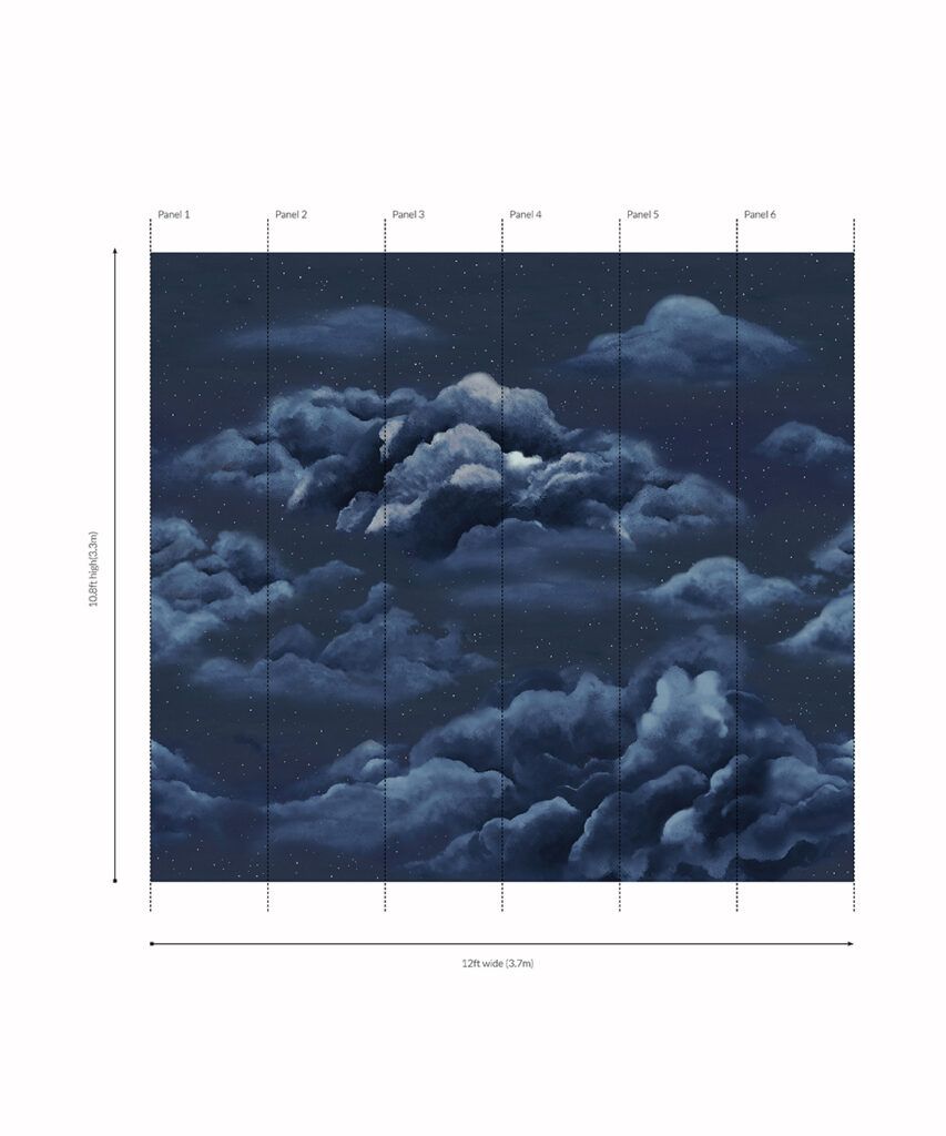 Serenity Mural Wallpaper • Cloudy Sky Mural • Milton & King USA