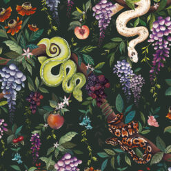 Snake Charmer Wallpaper • Forest • Swatch