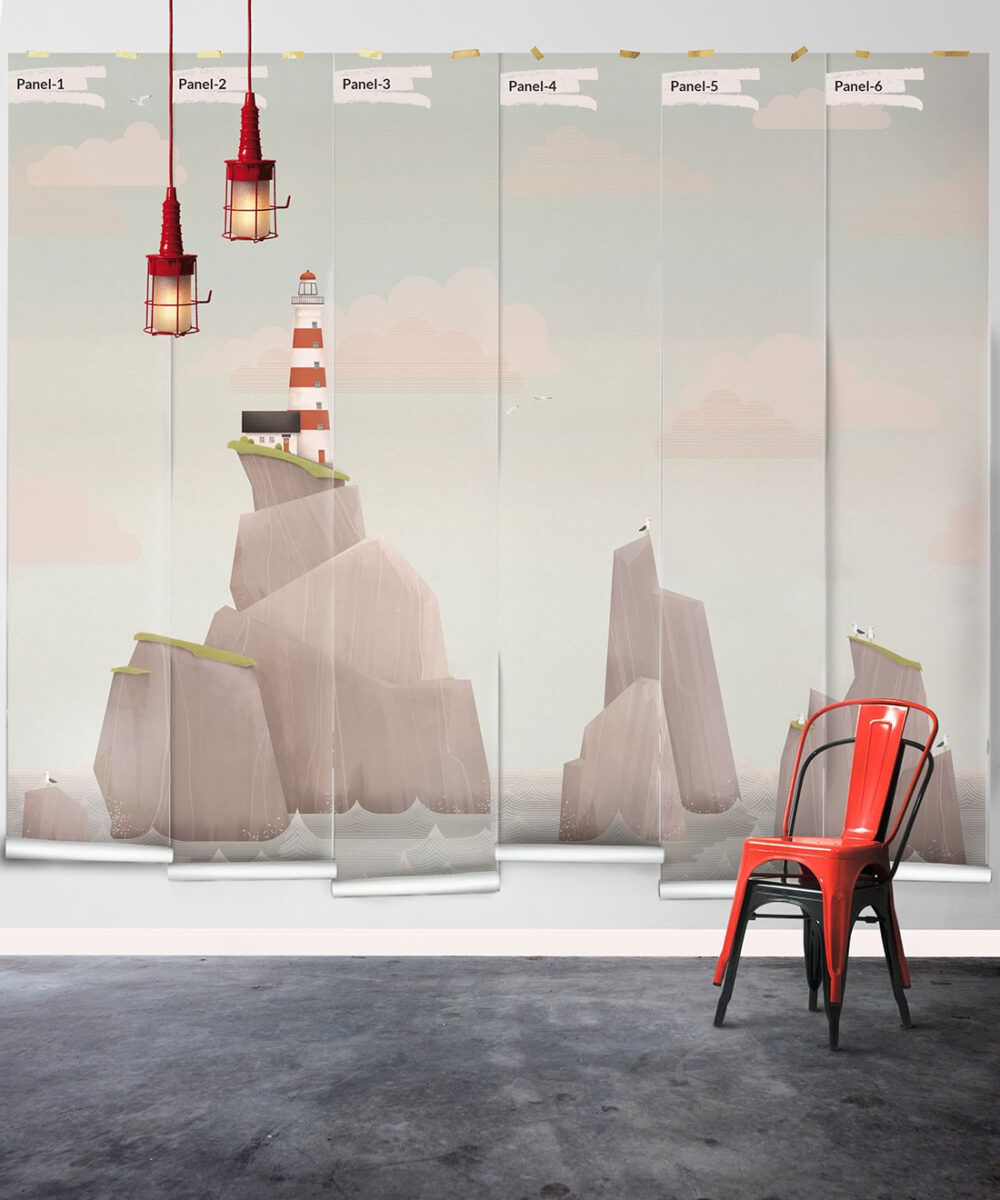 Lighthouse Mural • Nursery Room Mural • Milton & King USA