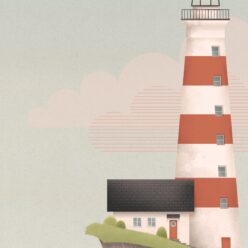 Lighthouse Mural • Sunset • Scale