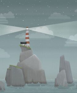 Lighthouse at Night Mural • Swatch