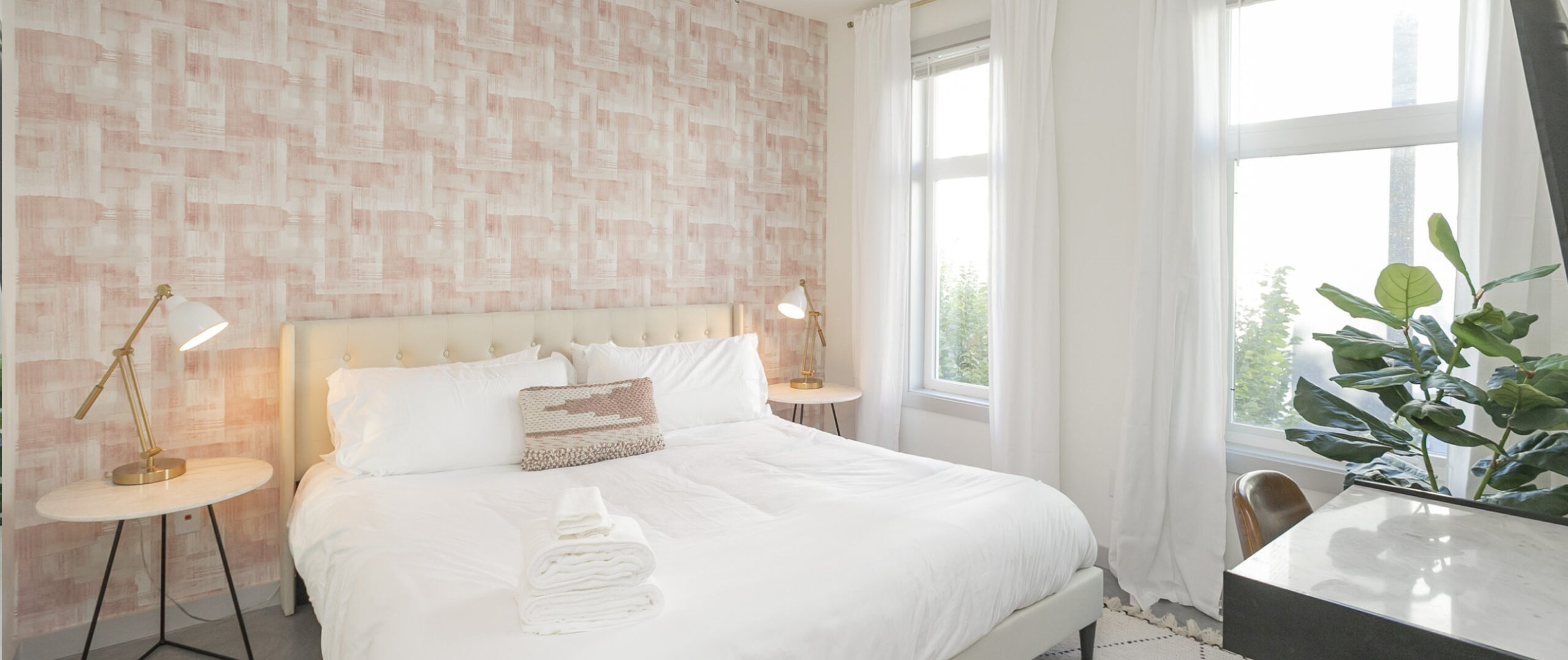 Boots Up Nashville • White & Pink Bedroom • Landscape