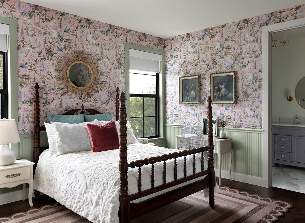 Garden Party Wallpaper • Girls Bedroom • Kids Bedroom • Anne Barger