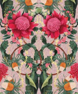 Waratah Medley • Kingdom Home • Swatch • Coral