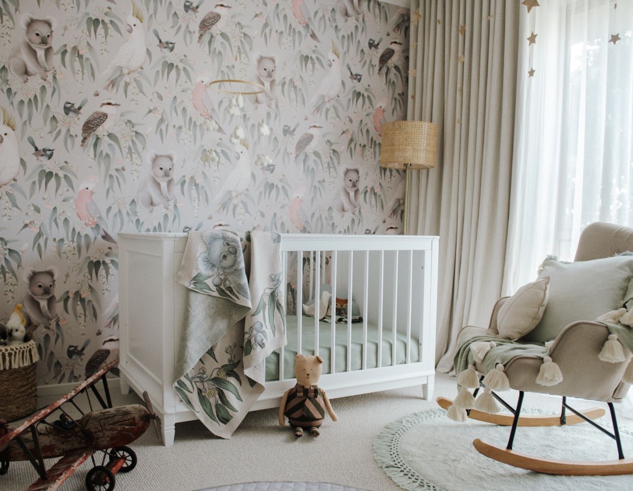 Bush Babies Wallpaper • Nursery • Animal Wallpaper Blog