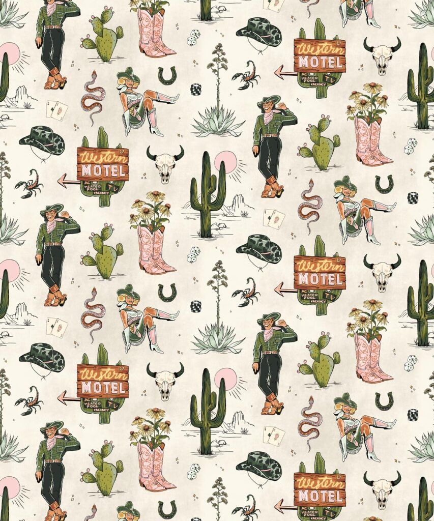 Milton & King Studio • Trail Tales Wallpaper • Colorway: Dusty • Swatch