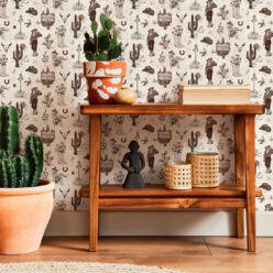 Milton & King Studio • Trail Tales Wallpaper • Colorway: Saloon • Insitu