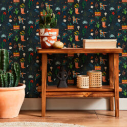 Milton & King Studio • Trail Tales Wallpaper • Colorway: Vegas • Insitu