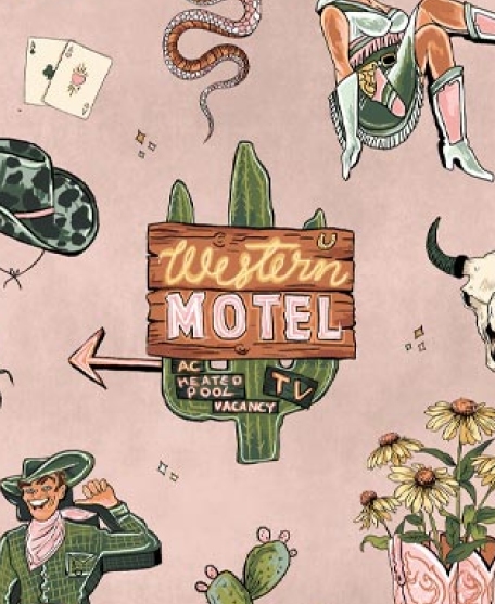 Milton & King Studio • Trail Tales Wallpaper • Colorway: Dolly • Swatch • Lookbook