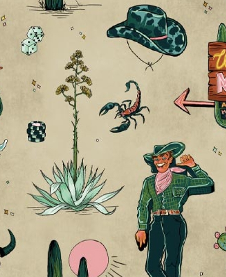 Milton & King Studio • Trail Tales Wallpaper • Colorway: Original • Swatch • Lookbook
