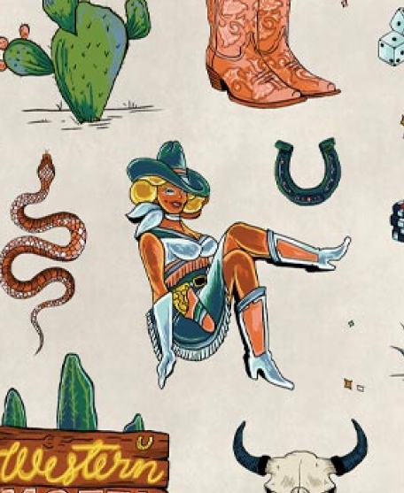 Milton & King Studio • Trail Tales Wallpaper • Colorway: Saffron • Swatch • Lookbook