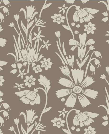 Corsage Wallpaper - by Wallpaper Republic - In The Bloom Collection - Lookbook - Swatch - Colorway: Biscuit