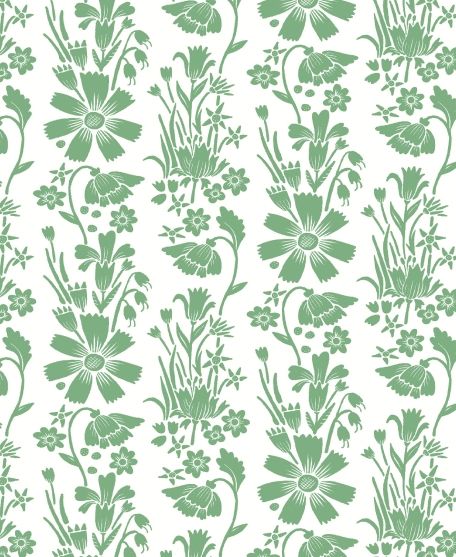 Corsage Wallpaper - by Wallpaper Republic - In The Bloom Collection - Lookbook - Swatch - Colorway: Pear Green