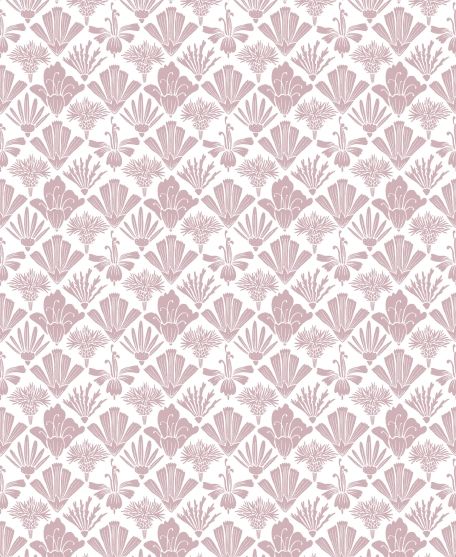 Fanned Flower Wallpaper - by Wallpaper Republic - In The Bloom Collection - Lookbook - Swatch - Colorway: Rose