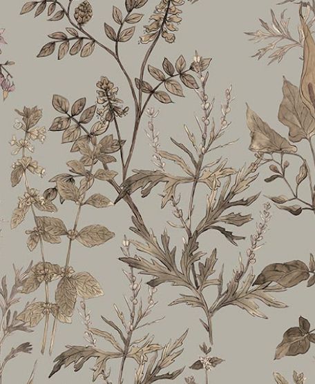 Wallpaper Republic - Floral Emporium Collection - Lookbook - Wallpaper Image - Antique Botanica - Antique Grey