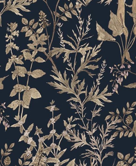 Wallpaper Republic - Floral Emporium Collection - Lookbook - Wallpaper Image - Antique Botanica - Navy