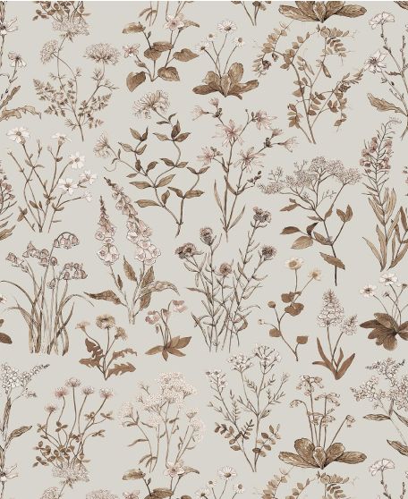 Wallpaper Republic - Floral Emporium Collection - Lookbook - Wallpaper Image - Meadows Antique - Stone