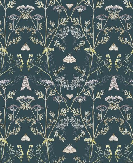 Wallpaper Republic - Floral Emporium Collection - Lookbook - Wallpaper Image - Queen Anne's Lace - Emerald
