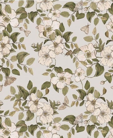 Wallpaper Republic - Floral Emporium Collection - Lookbook - Wallpaper Image - Sweet Briar - Stone