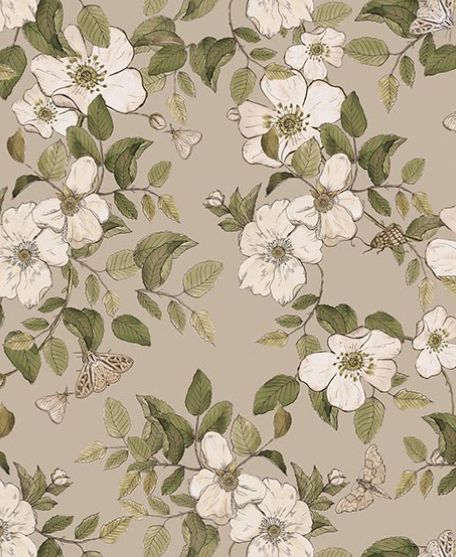 Wallpaper Republic - Floral Emporium Collection - Lookbook - Wallpaper Image - Sweet Briar - Linen