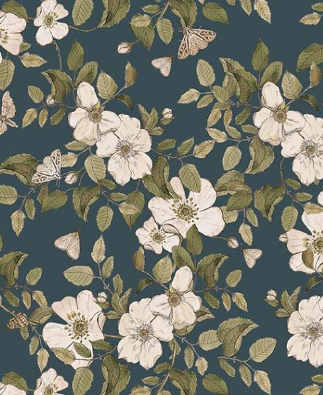Wallpaper Republic - Floral Emporium Collection - Lookbook - Wallpaper Image - Sweet Briar - Emerald