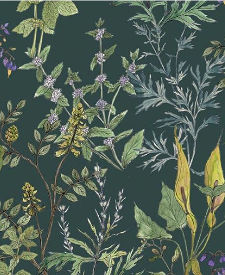 Wallpaper Republic - Floral Emporium Collection - Lookbook - Wallpaper Image - Woodland Floral - Emerald