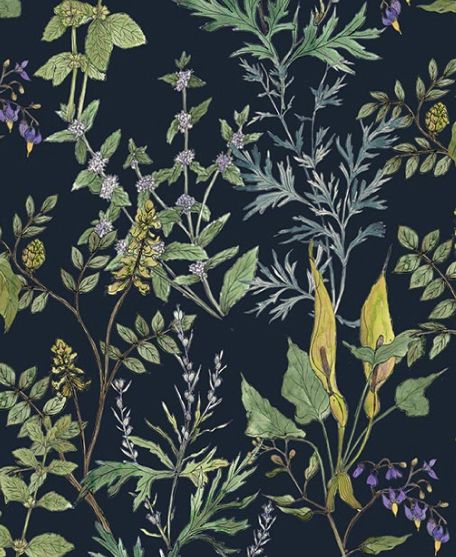 Wallpaper Republic - Floral Emporium Collection - Lookbook - Wallpaper Image - Woodland Floral - Navy